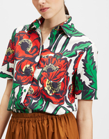 LaDoubleJ Clerk Shirt LaDoubleJ Clerk Shirt Big Blooms Bianco SHI0020COT001PFI0003