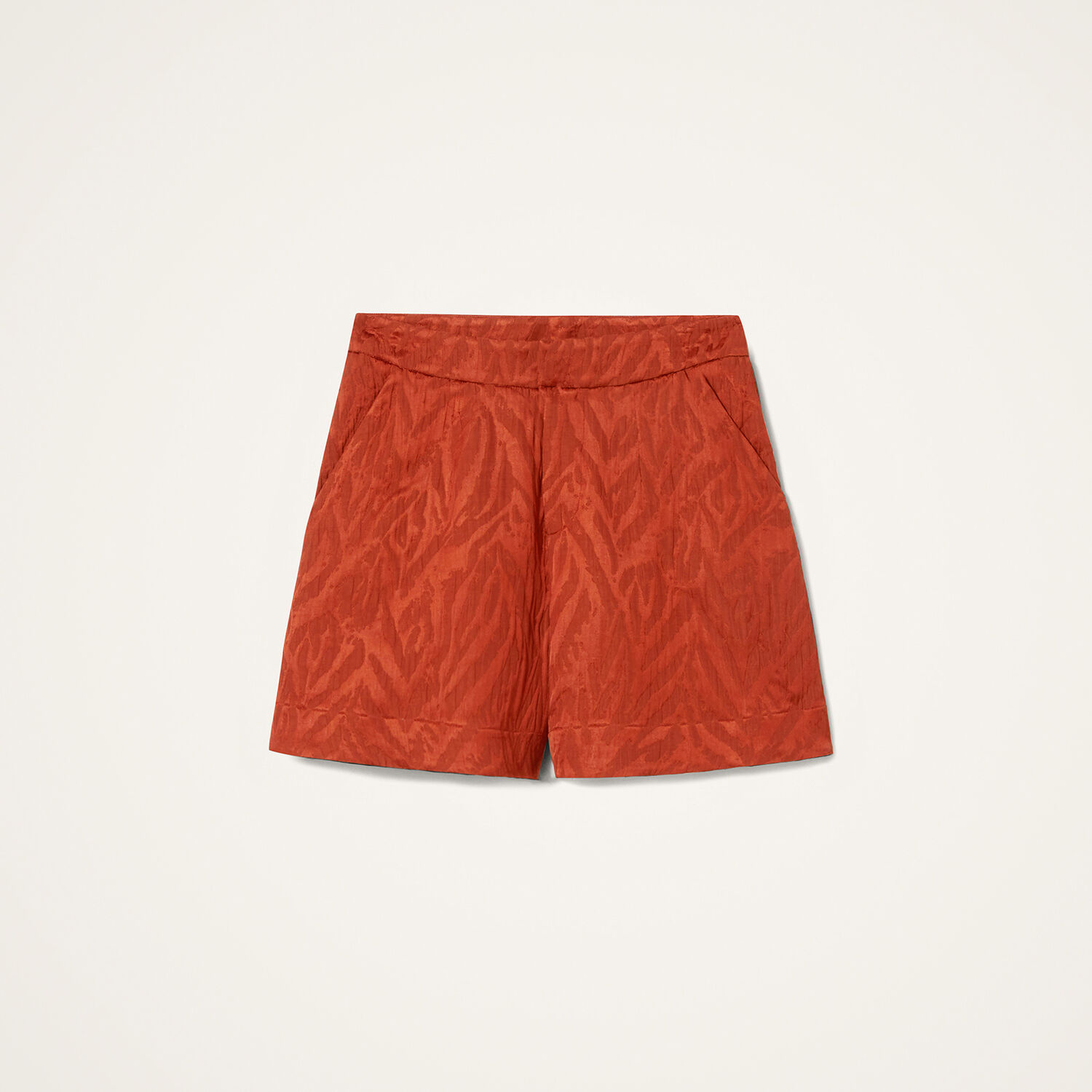 La Doublej Animal-print Shorts In Red