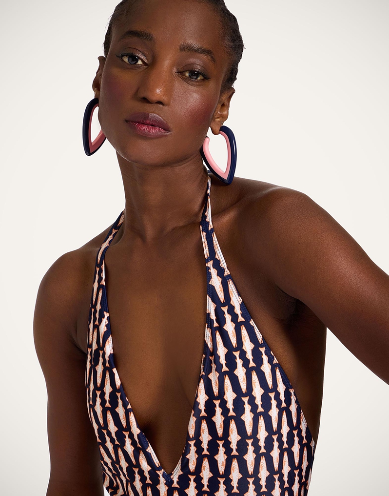 La DoubleJ Sexy Swimsuit La DoubleJ Sexy Swimsuit Pesciolini Blue SWI0036LYC001PES04BU03