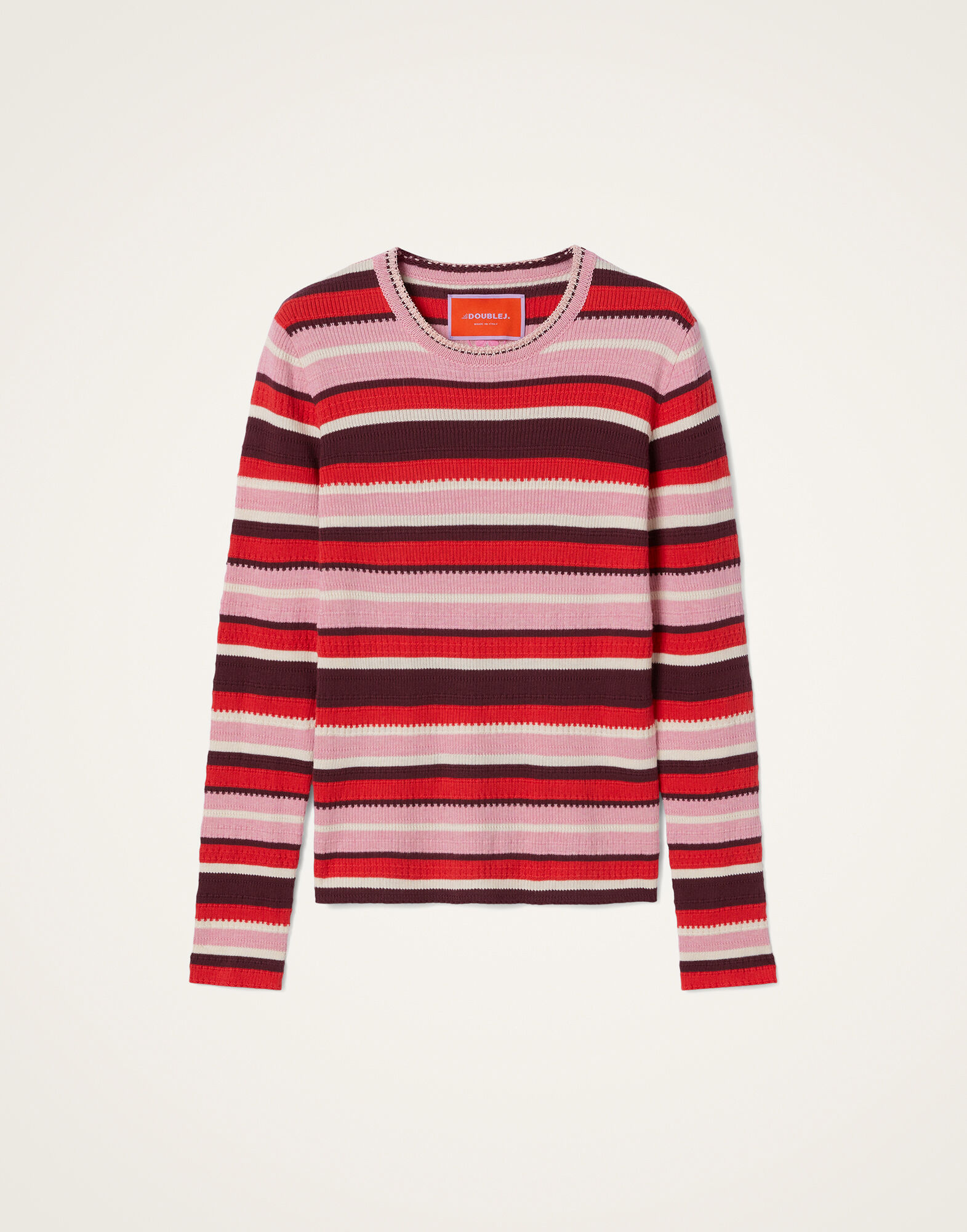 La DoubleJ Veneziana Top Multicolor Pink & Red PUL0272KNI154VA377RE01