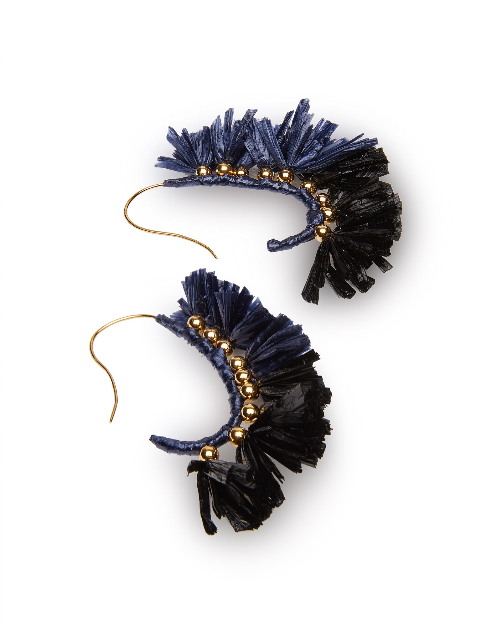 La DoubleJ Bow Earrings Multicolor Blu/Nero EAR0024RAF001MUL0027