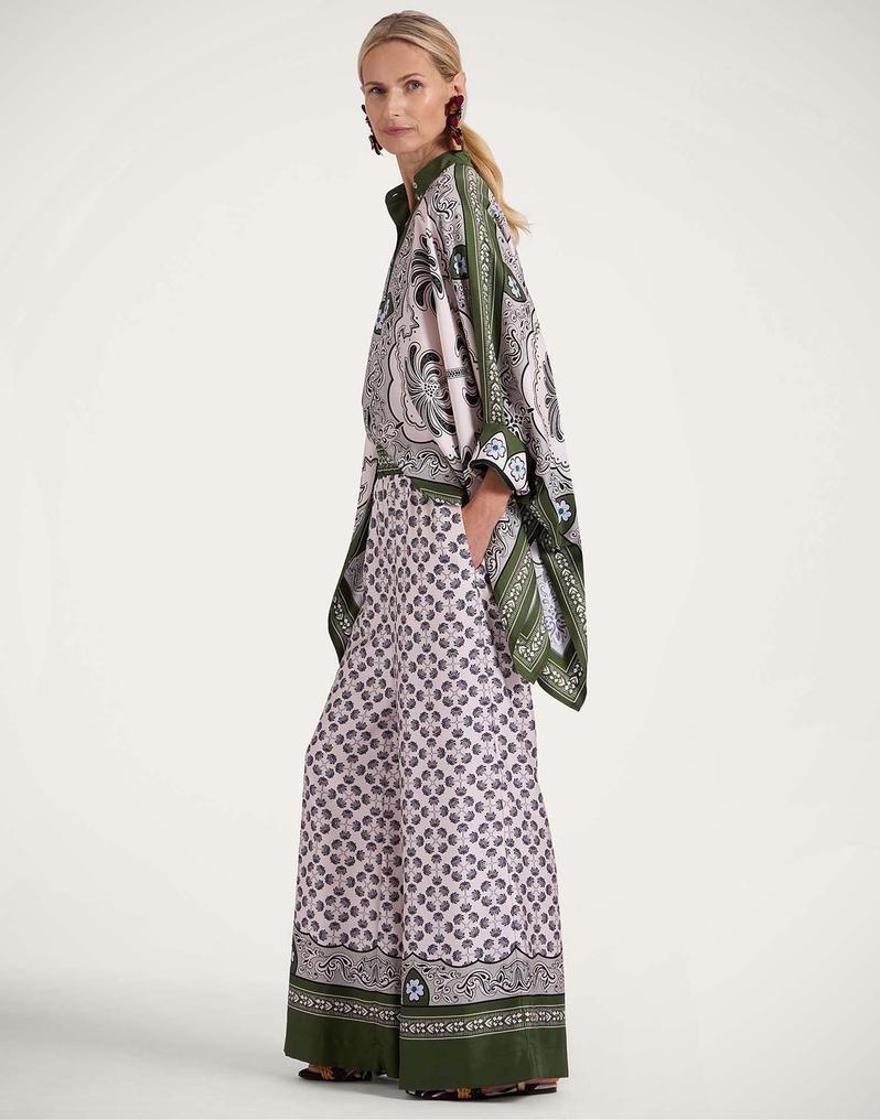 La DoubleJ Palazzo Pants La DoubleJ Palazzo Pants Mirage Placée Green TRO0026SIL006AGE01GR02