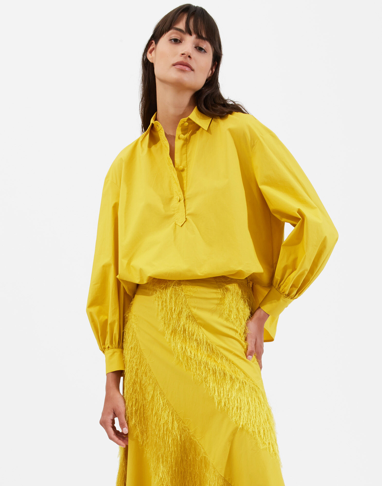 La DoubleJ Poet Shirt Solid Yellow SHI0055COT001YEL0001