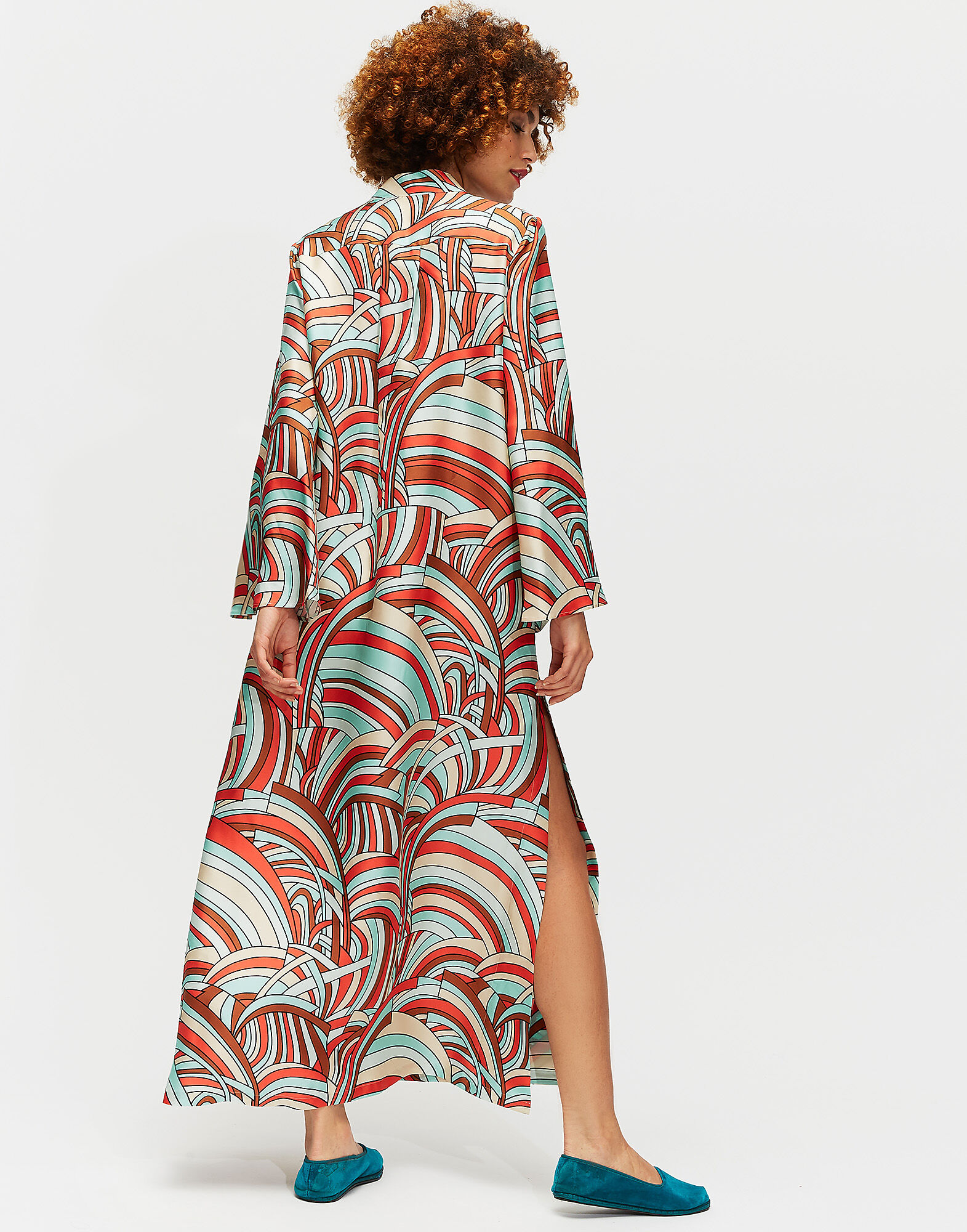 LaDoubleJ Silk Kaftan Onde DRE0009SIL001OND0001