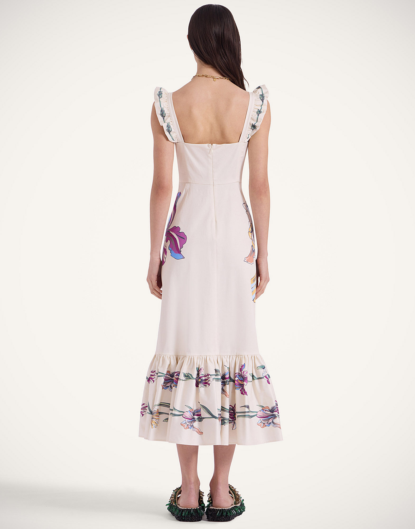 La DoubleJ Gingerbread Dress Iris Plac&eacute;e Ivory DRE0672COT037IRS07WH04