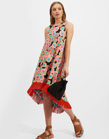 La DoubleJ La Scala High Dress (With Fringes) La DoubleJ La Scala High Dress (With Fringes) Crazy Daisy Black DRE0366COT005DAY0002