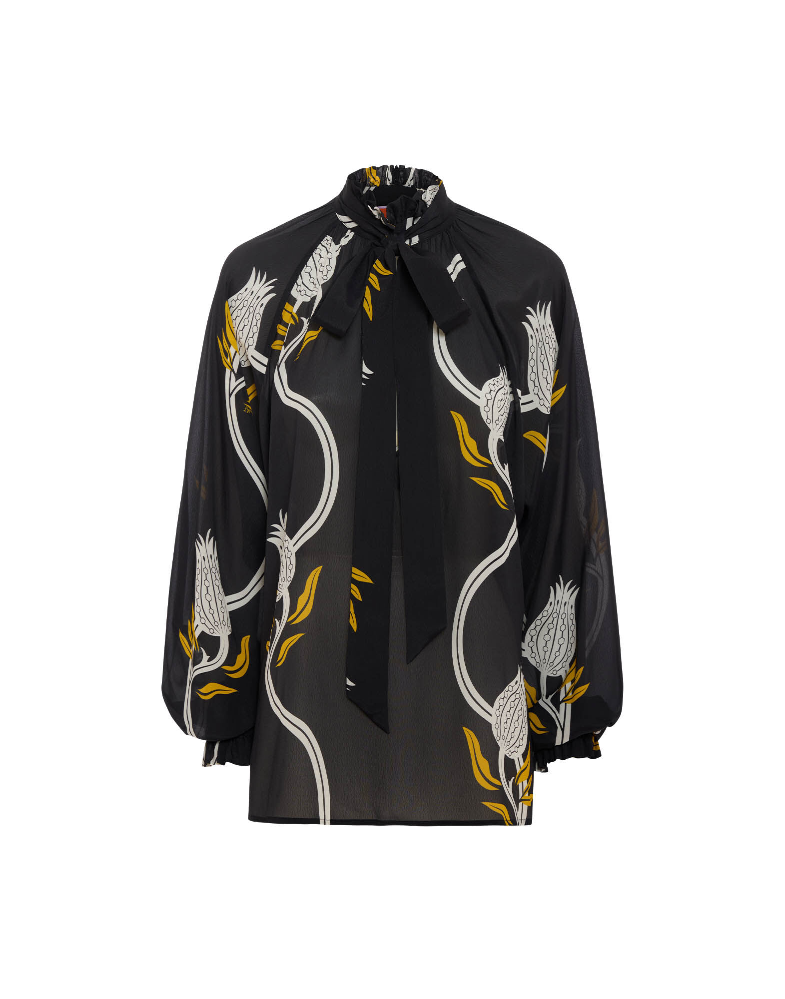 La DoubleJ Cerere Blouse Melograno Black & White SHI0120VIS019MEL01BL03