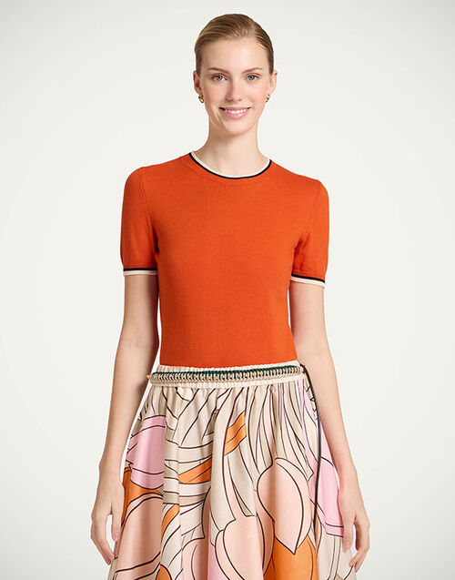 La DoubleJ Busy-bee Tee Solid Orange PUL0260KNI154SOLIDOR02