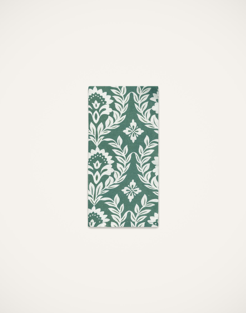 La DoubleJ Large Napkins Set Of 2 La DoubleJ Large Napkins Set Of 2 Green Garland NAP0006LIN001GRL0005