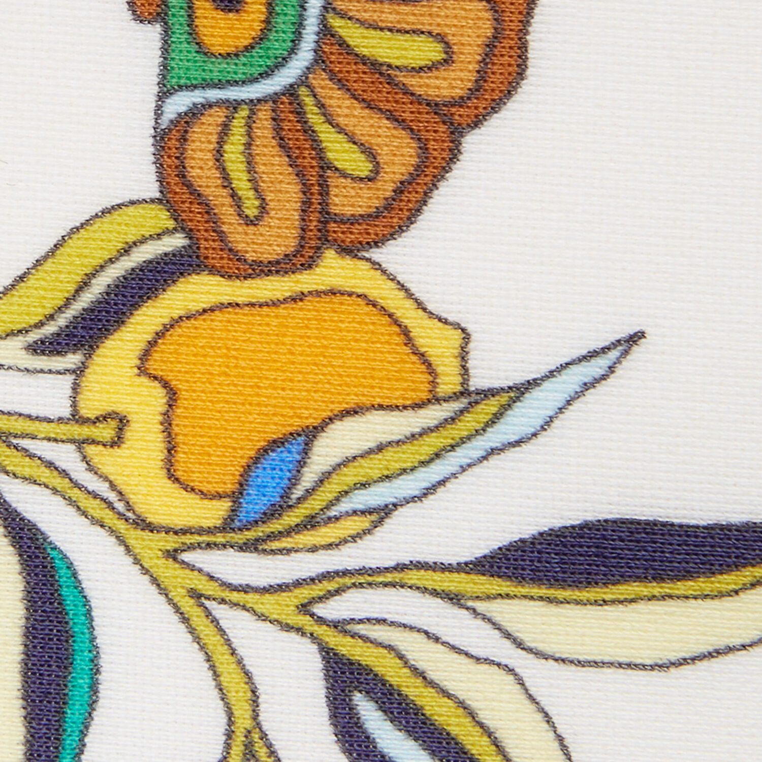La Doublej Floral-print Bikini Bottom In Borboni Placed Bianco