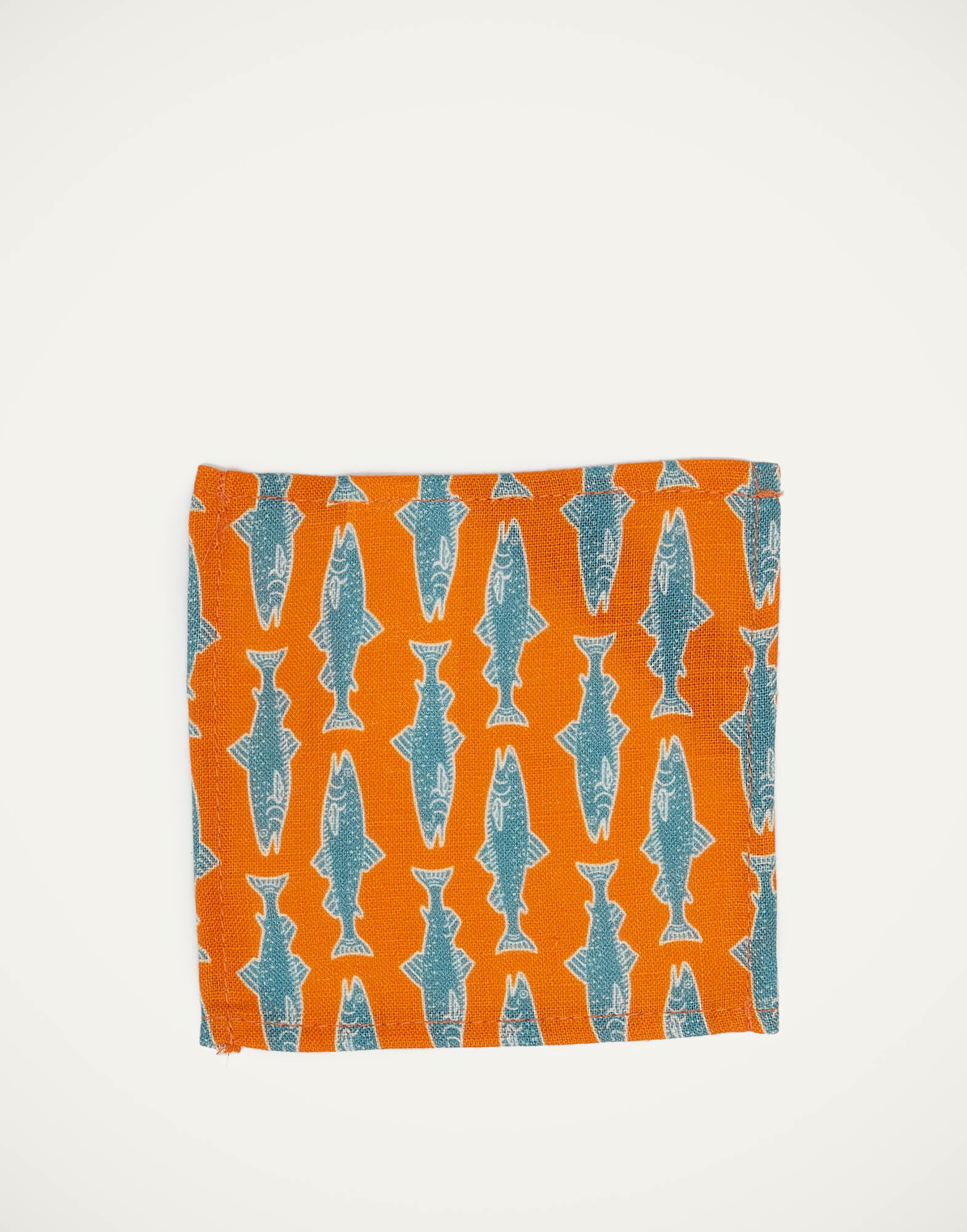 La DoubleJ Small Napkins Set Of 4 Como Fish Orange Small NAP0007LIN005CMF0009