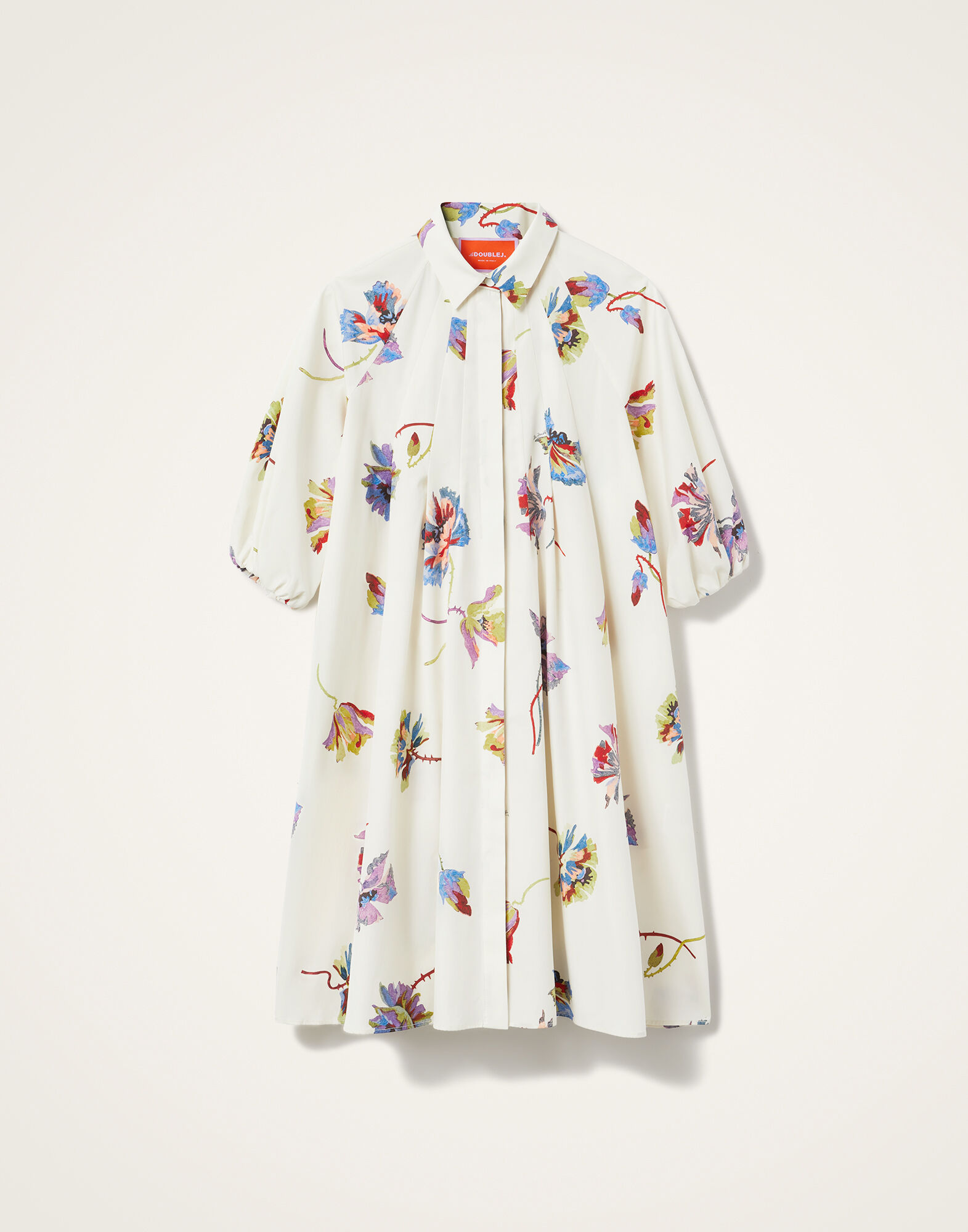 La DoubleJ Sunburst Dress Infiorata White DRE0471COT039INF01WH01