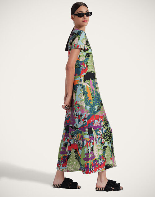 La DoubleJ Swing Dress Paesaggio DRE0001SIL001PAE0001