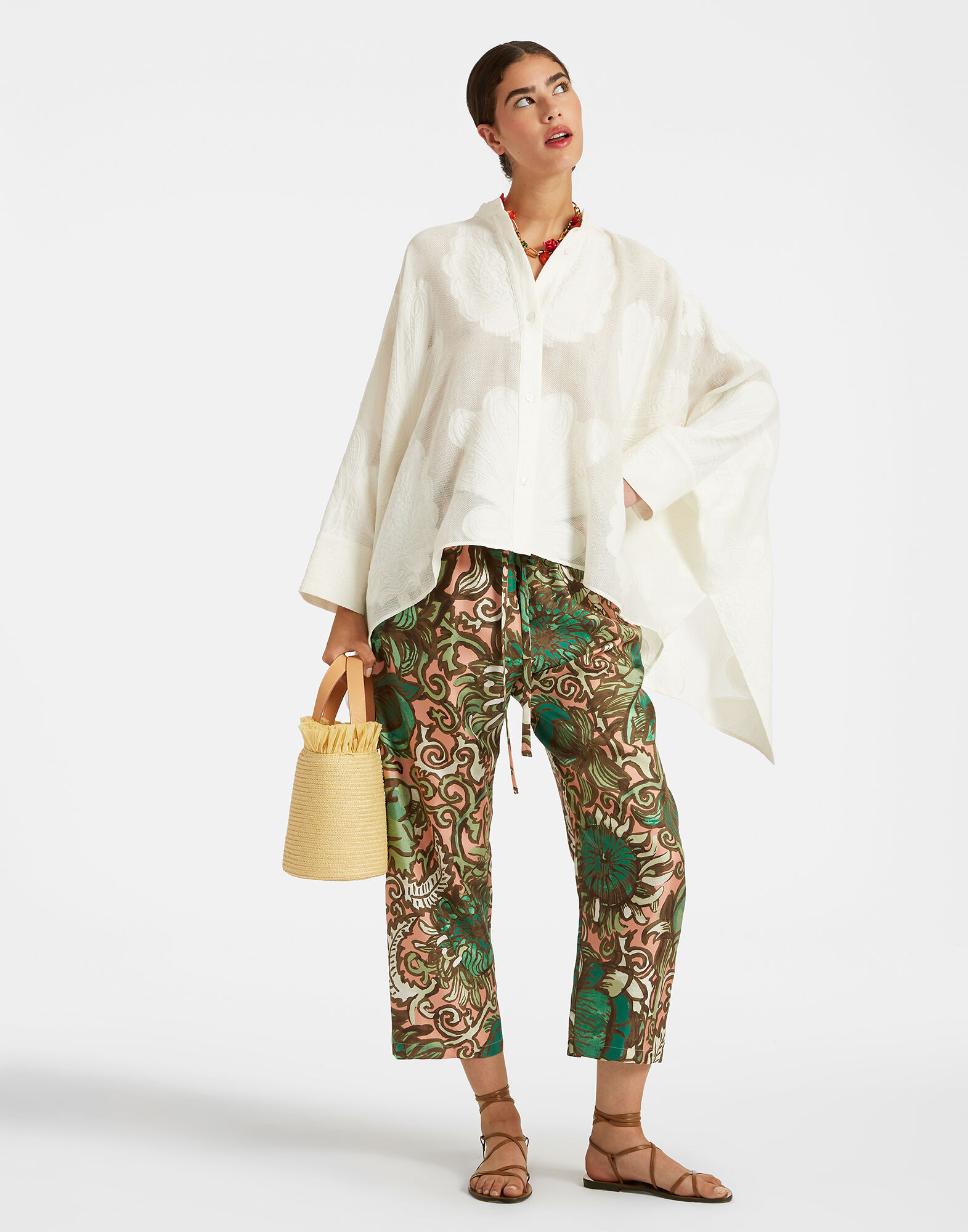 La DoubleJ Drawstring Pants Anemone Pink TRO0053SIL001ANE02GR05