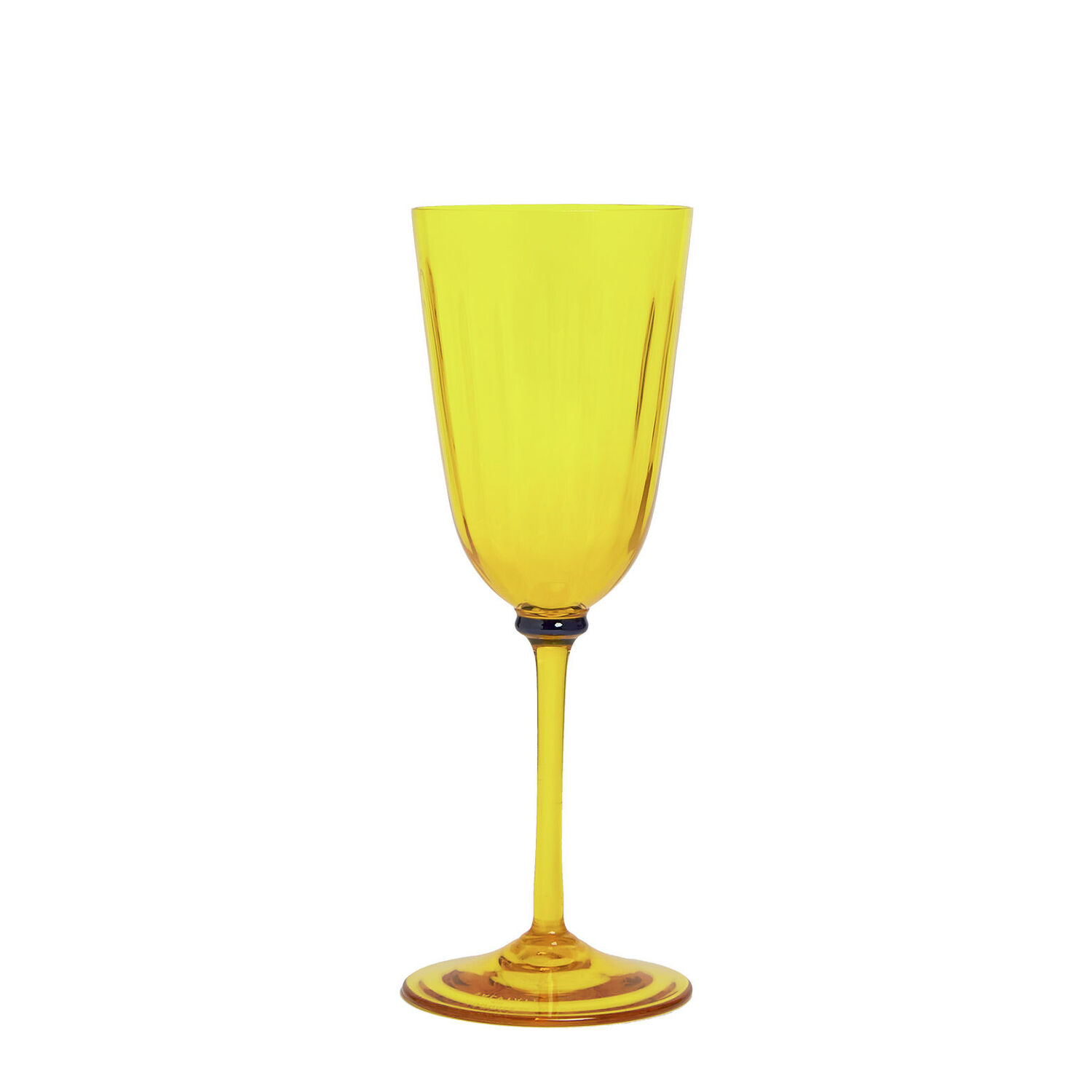 La Doublej Rainbow Murano Wine Glasses (set Of 2) In Yellow