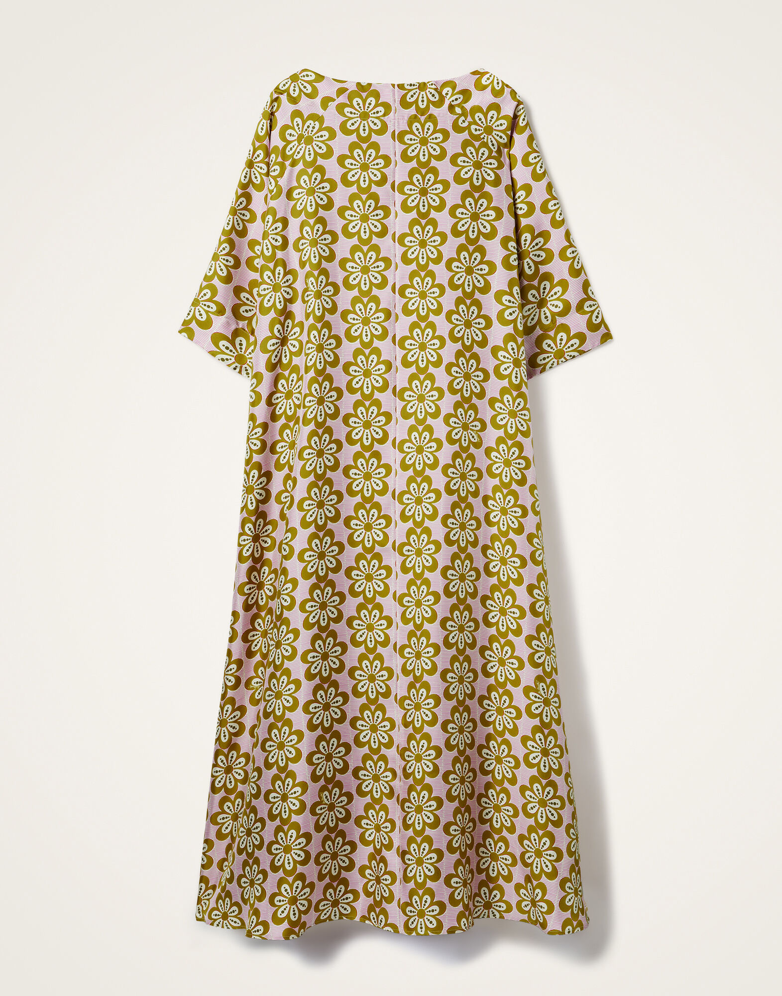 La DoubleJ Muumuu Dress Round Neck Caper Pink DRE0370SIL001CEP01PI01