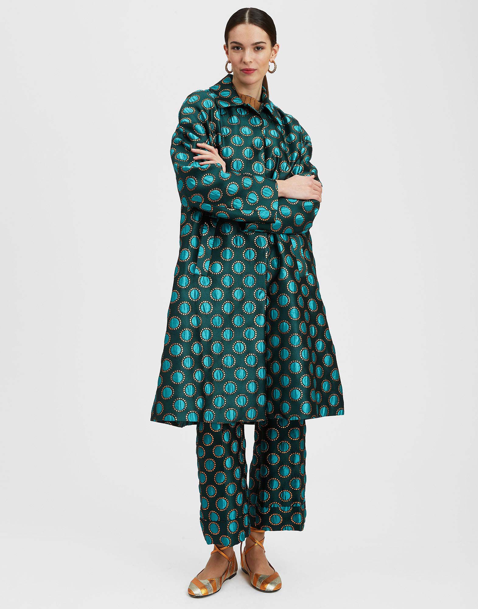 Boxy Coat in Winter Sun Emerald for Women | La DoubleJ