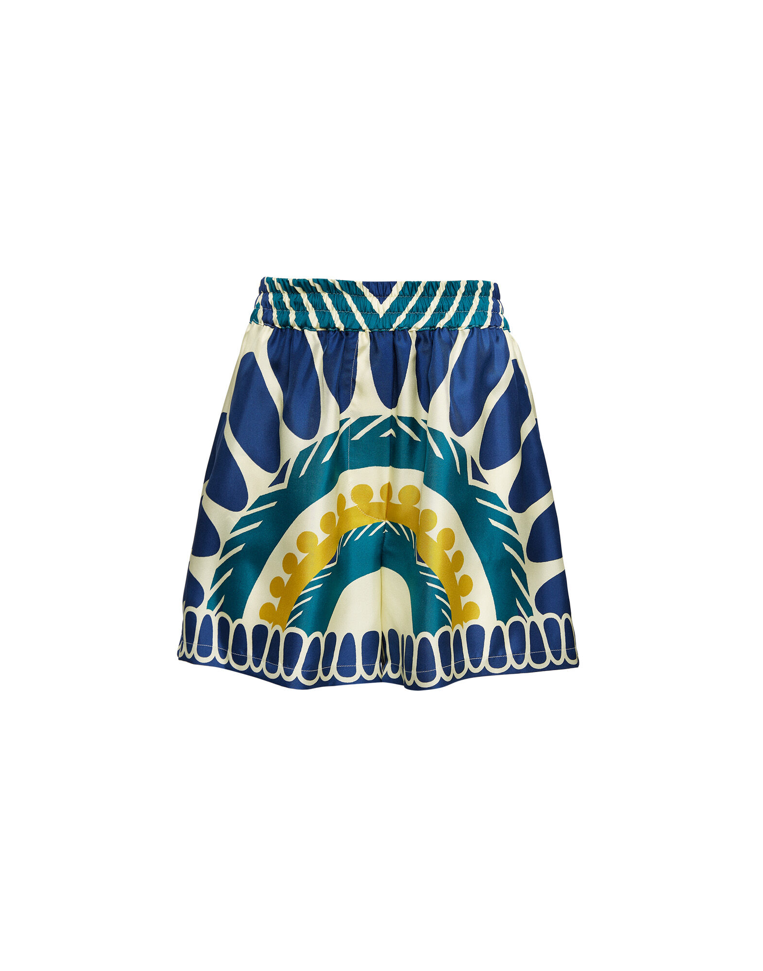 La DoubleJ Pull-Up Shorts White Solar Plac&eacute;e TRO0060SIL006SOL0003