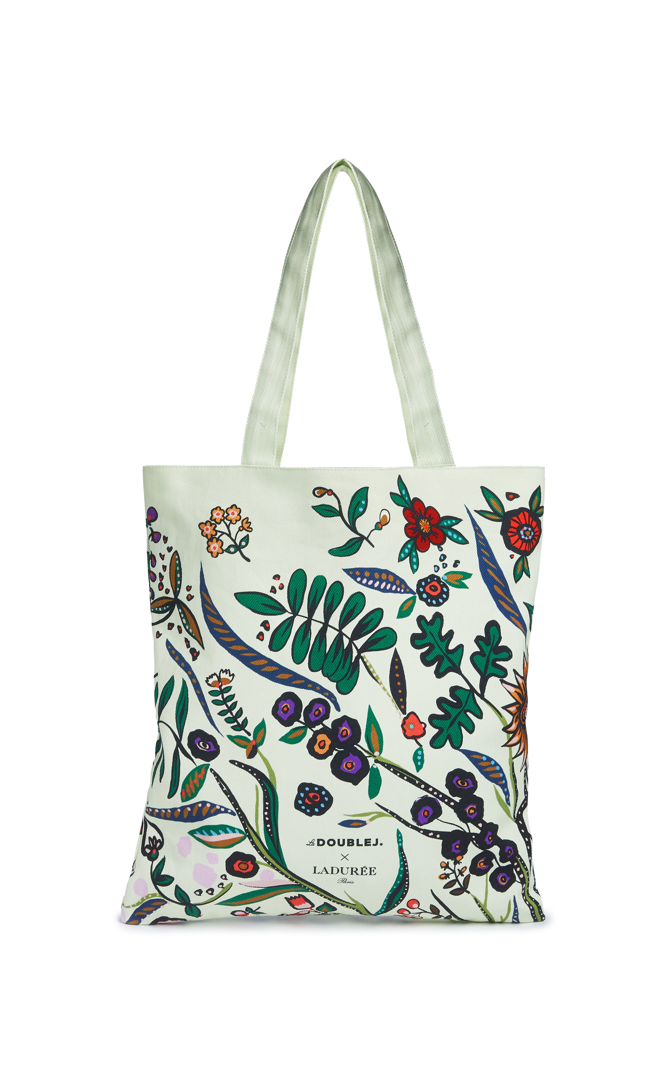 La DoubleJ Goodie Tote Bag Tree Of Life Verde BAG0026COT023TFL0008