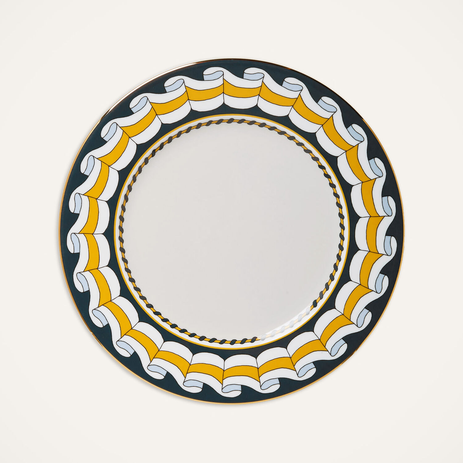 La Doublej Patterned Porcelain Charger Plate In Poseidon