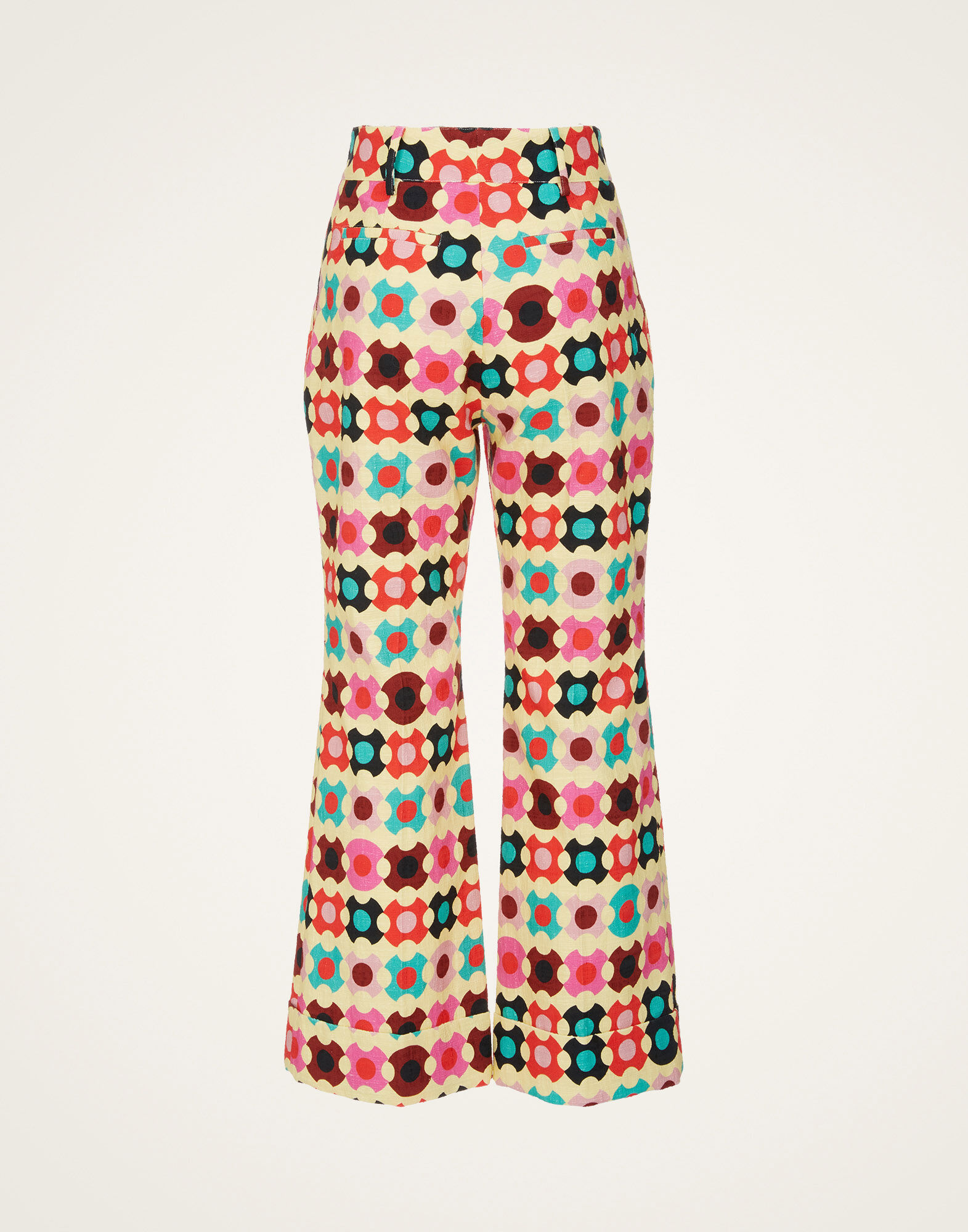 La DoubleJ Hendrix Pants Groovy Dot Giallo TRO0014COT005GRO0003