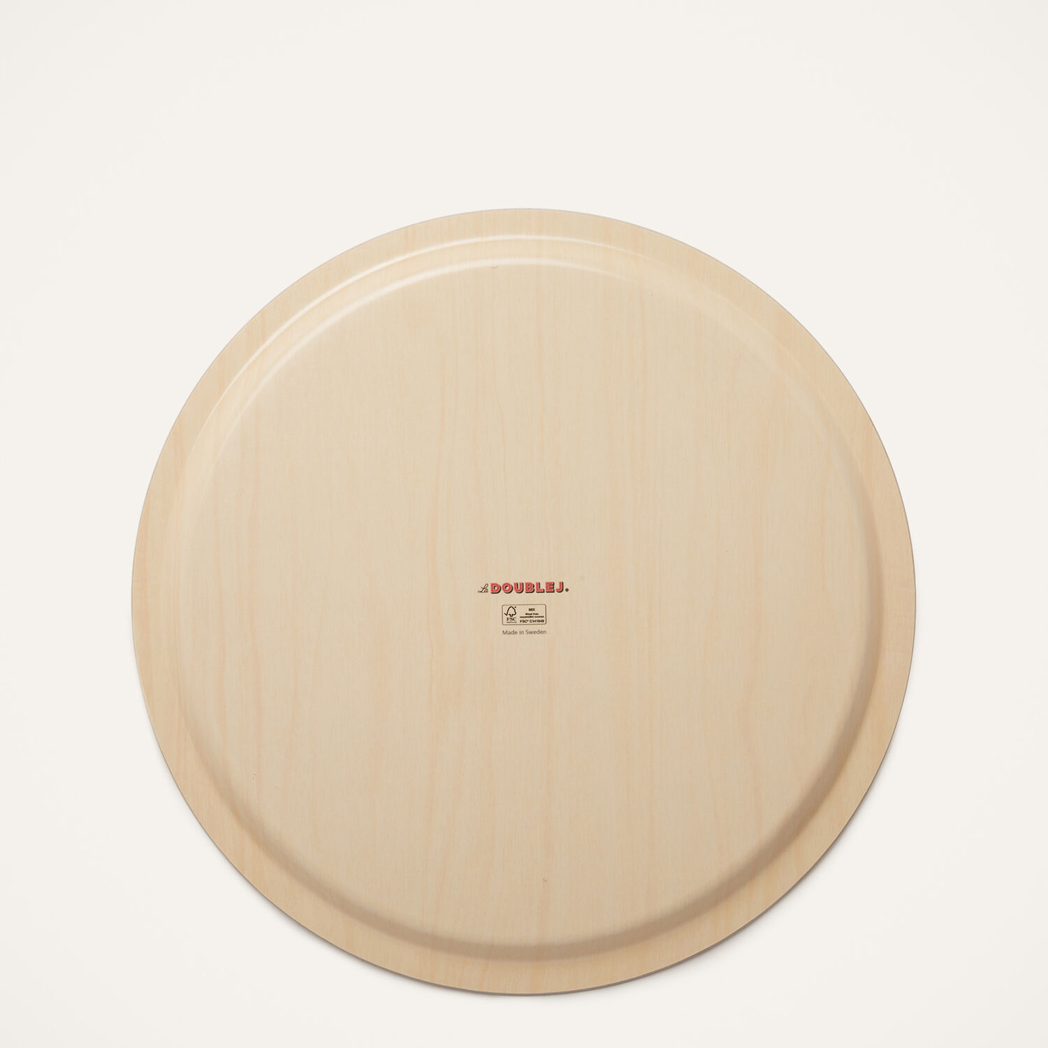  La Doublej The Breakfast Club Women - Round Printed Tray Turning Tulips One Size 95% Birch Wood 3% Paper 1% Varnish 1% Glue 