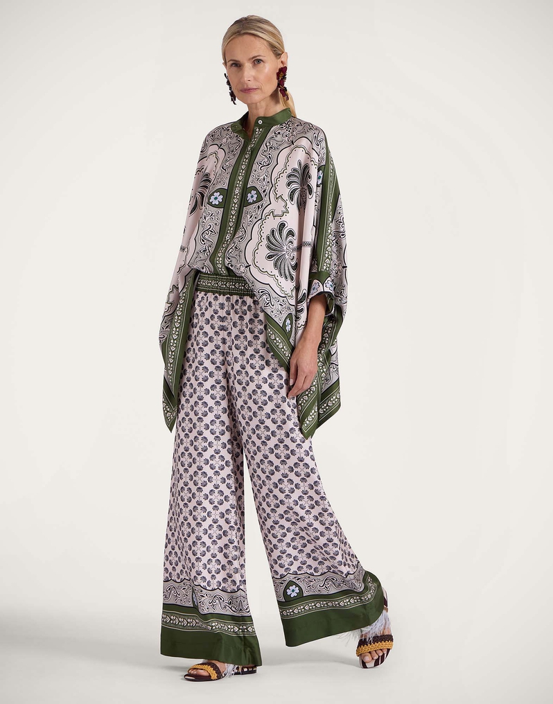 La DoubleJ Palazzo Pants La DoubleJ Palazzo Pants Mirage Placée Green TRO0026SIL006AGE01GR02