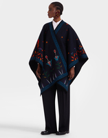 La DoubleJ Reversible Poncho La DoubleJ Reversible Poncho Isis Nero Placée JAC0019PLA003ISI0002