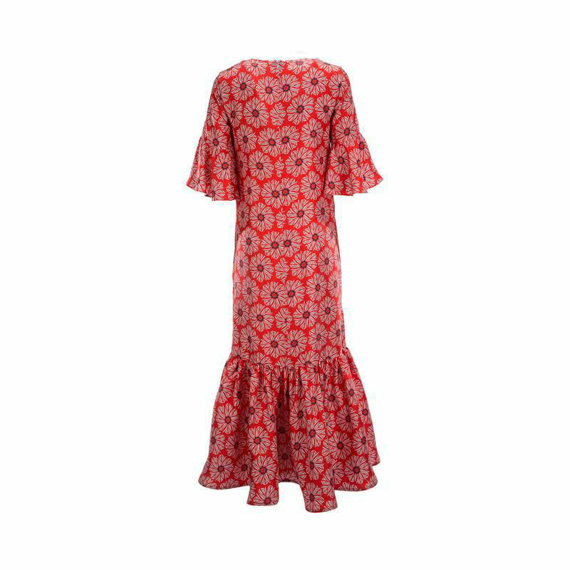 LaDoubleJ Curly Swing Dress Girasoli Rossi DRE0004SIL001GIR0002