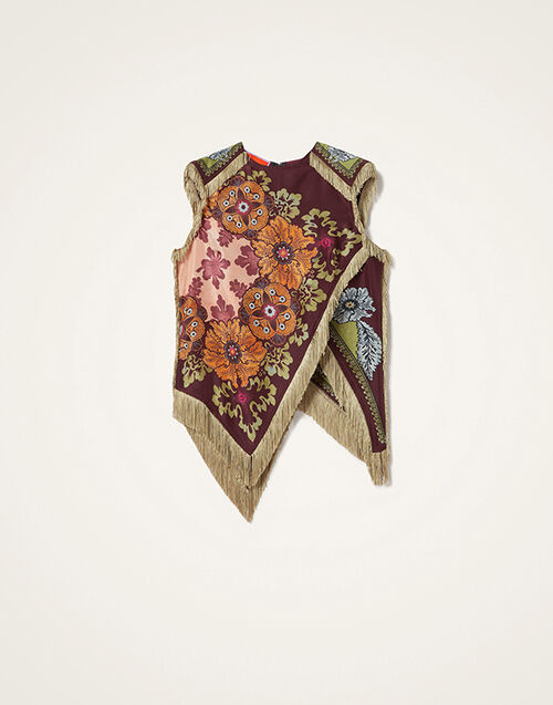 La DoubleJ Scarf Top Bounty Placée Burgundy TOP0160SIL009BOU01RE07