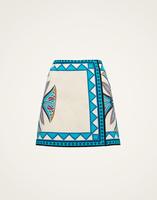 La DoubleJ Foulard Mini Skirt La DoubleJ Foulard Mini Skirt Lotus Placée Ivory SKI0092COT046LOT01WH04