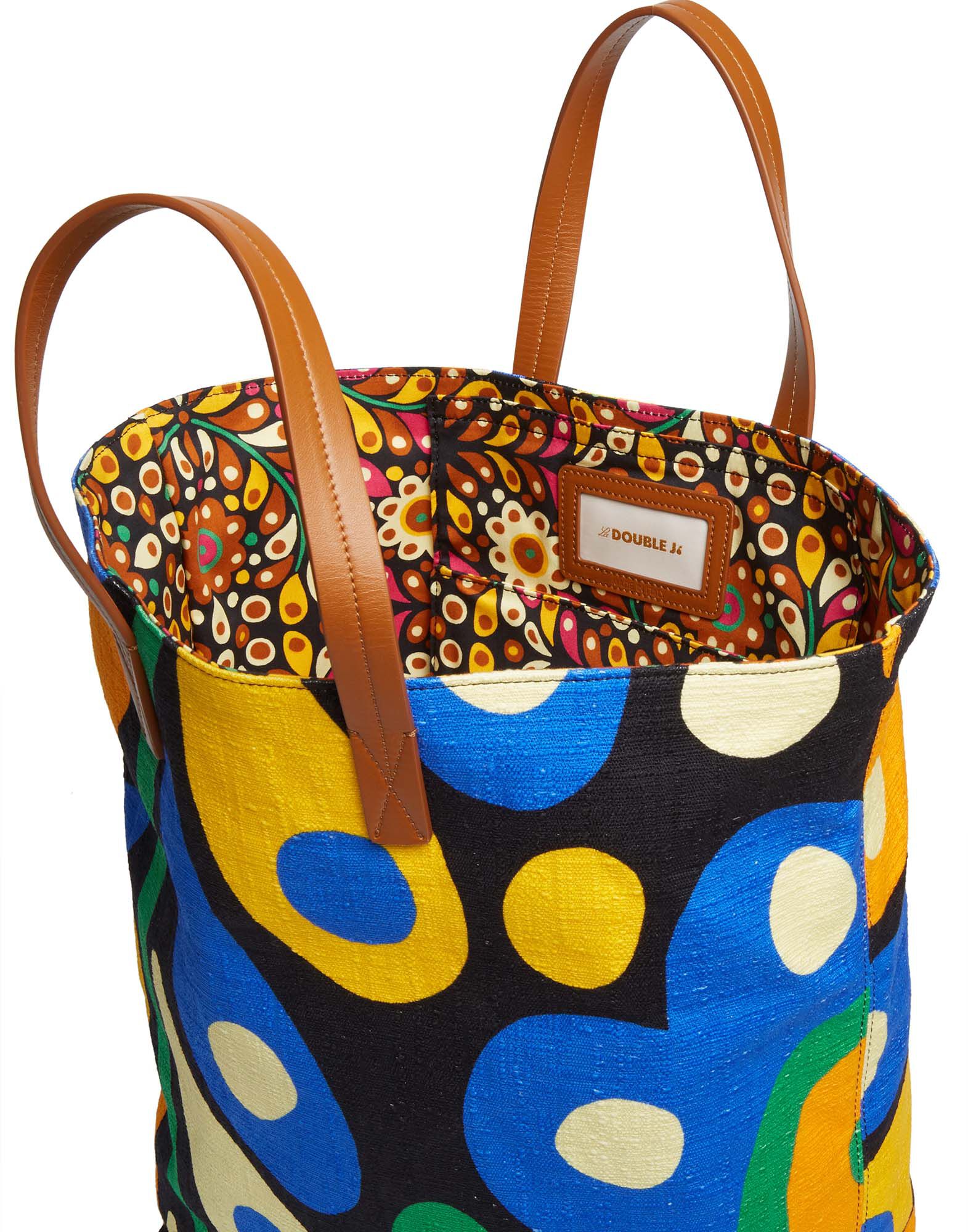 La DoubleJ Shopper Tote Bag Confetti Blu BAG0008COT005CON0004