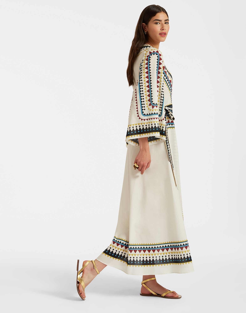 La DoubleJ The Wrap Dress La DoubleJ The Wrap Dress Doric Placée Cream DRE0734COT056DOR01WH03