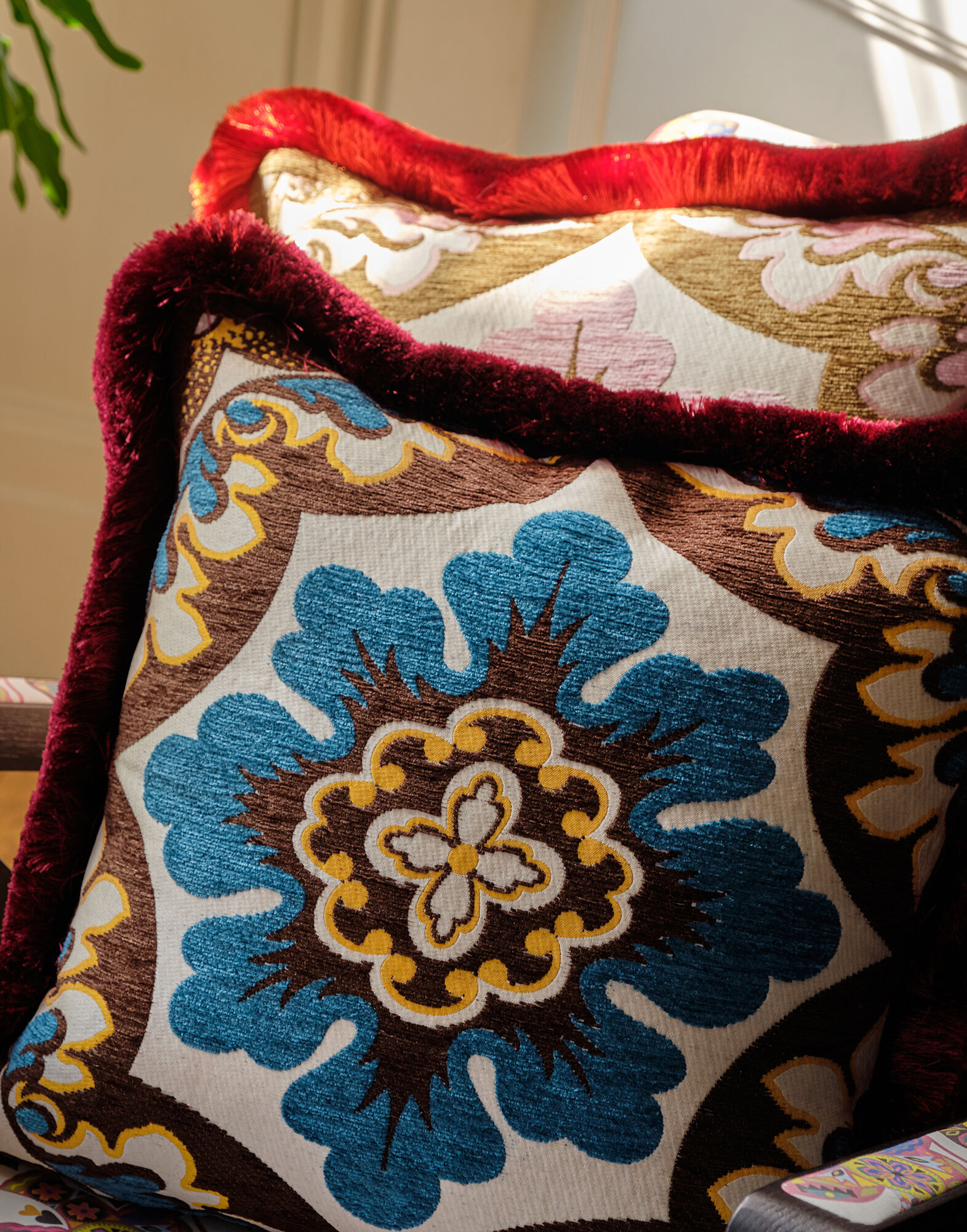 La DoubleJ Cushion Palazzo Blue Petrol CUS0032JCQ120PAL01BU05