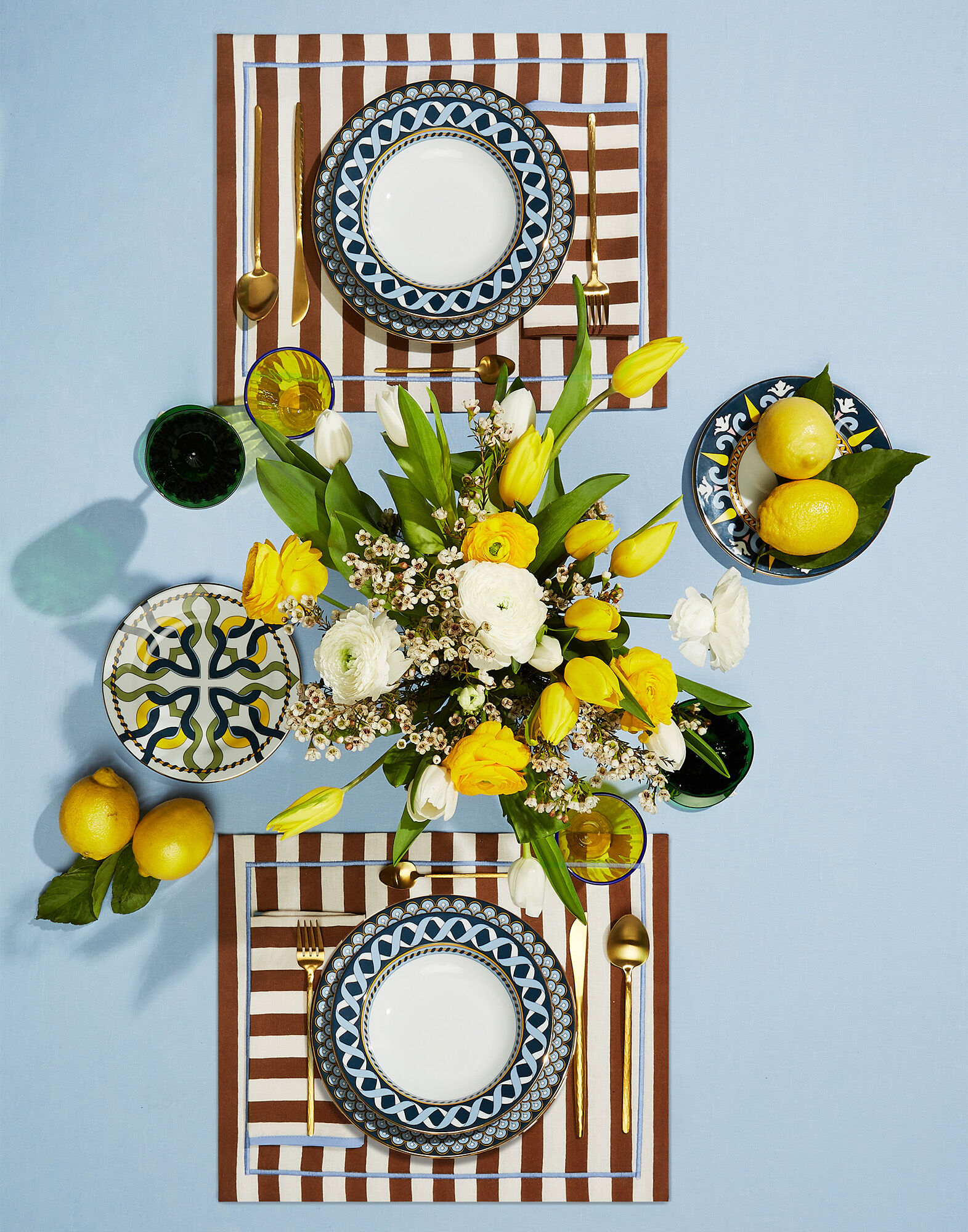 La DoubleJ Large Tablecloth Rainbow Sky TBC0003LIN006RAI0025