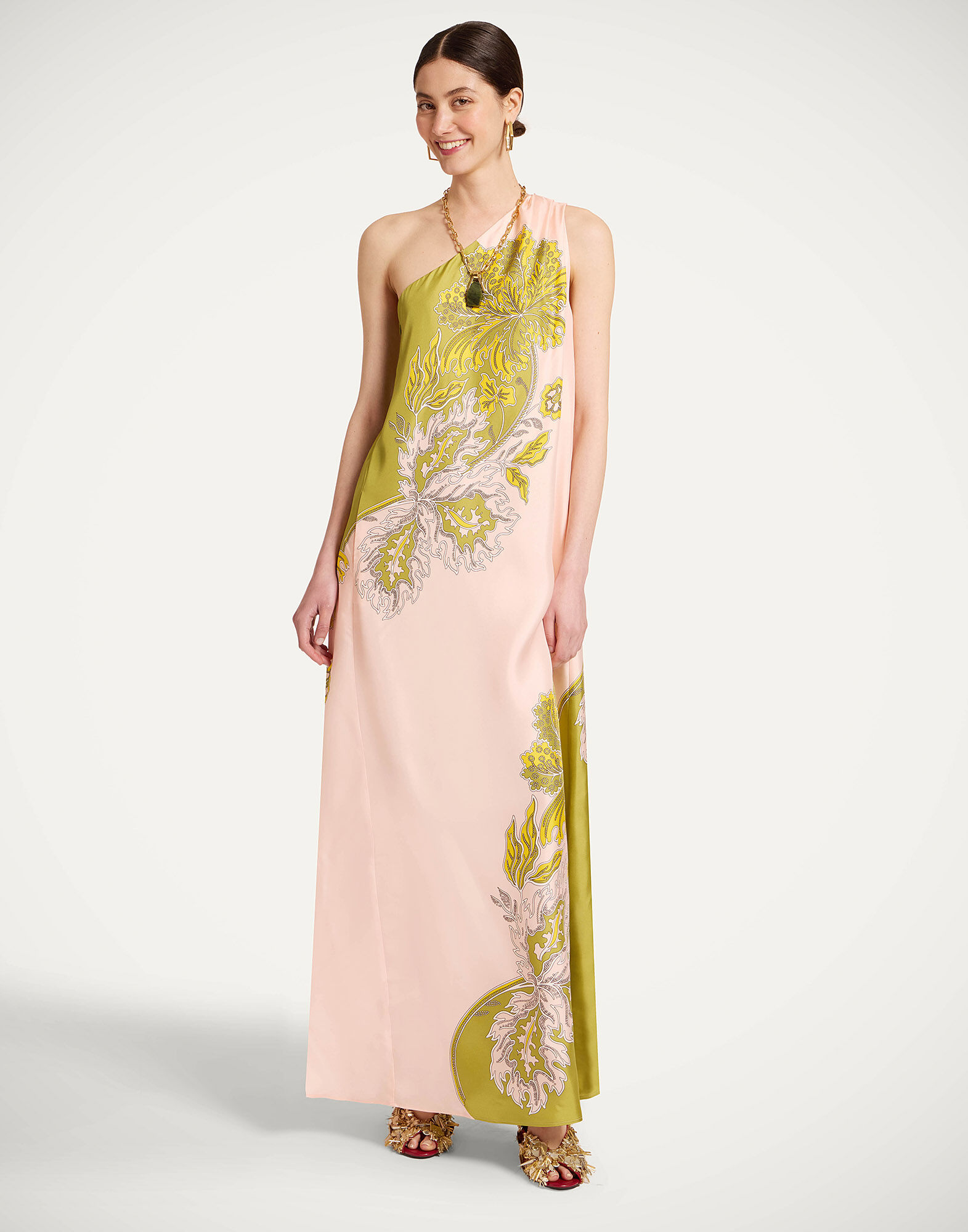 La DoubleJ Roy Dress Swathe Plac&eacute;e Pink DRE0304SIL006SWA03PI01