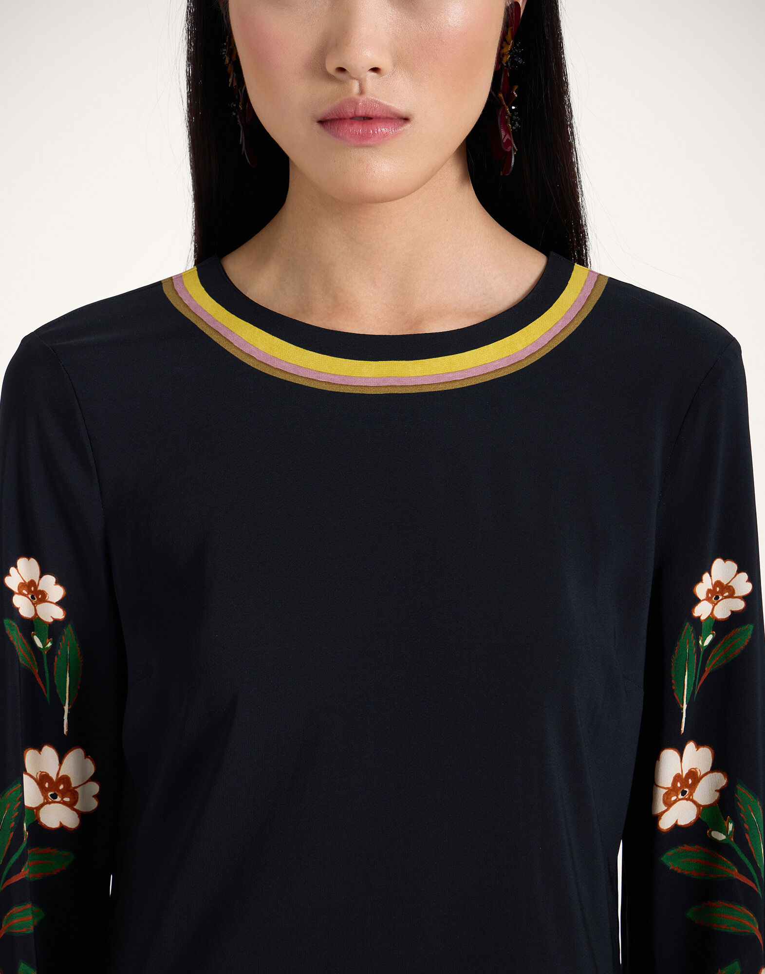 La DoubleJ Mini Supreme Swing Dress Dazed Plac&eacute;e Black DRE0619VIS001DAZ01BL01