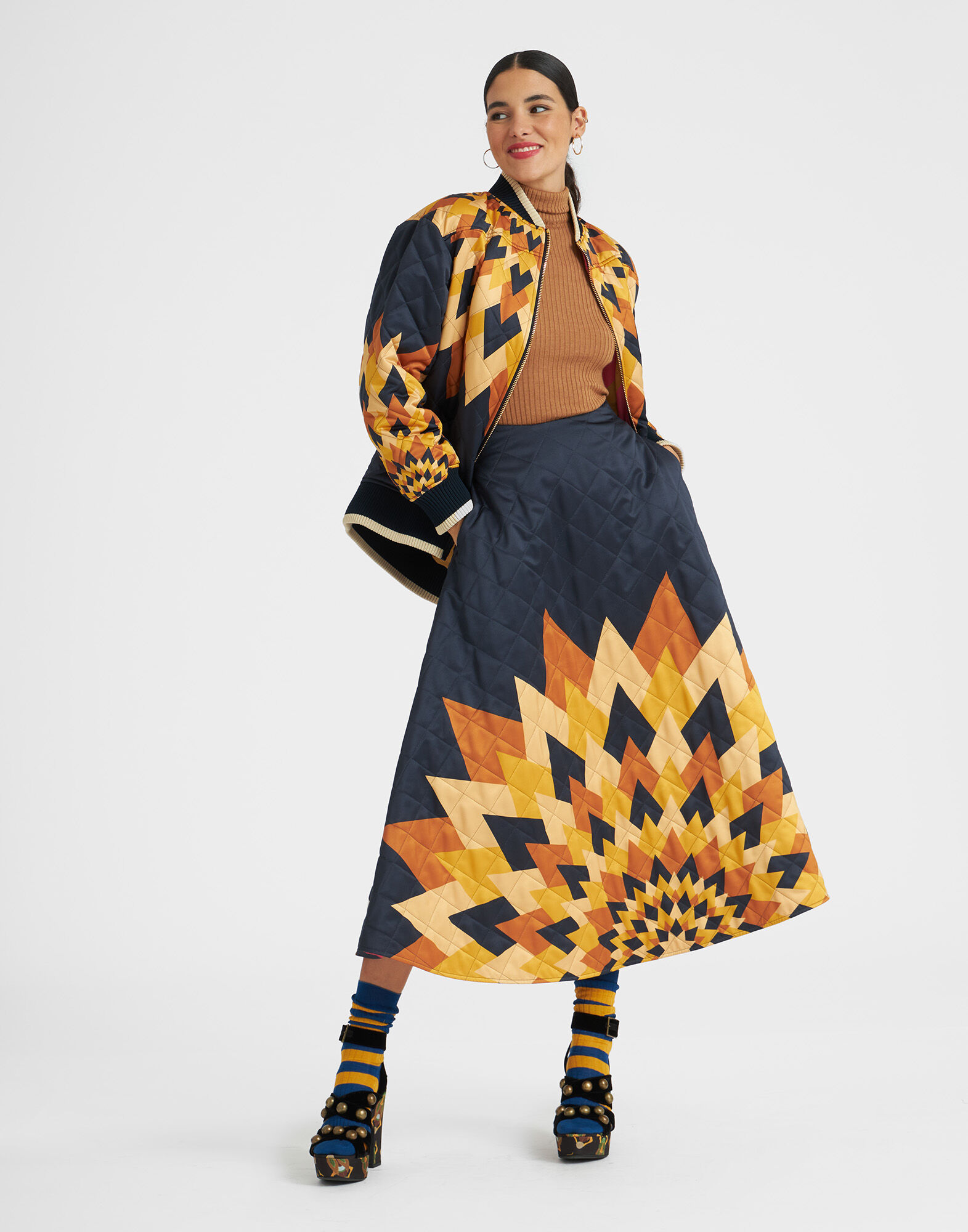 La DoubleJ Suki Jacket Egyptian Sun Plac&eacute;e Gold JAC0069POL006EGY01YE05