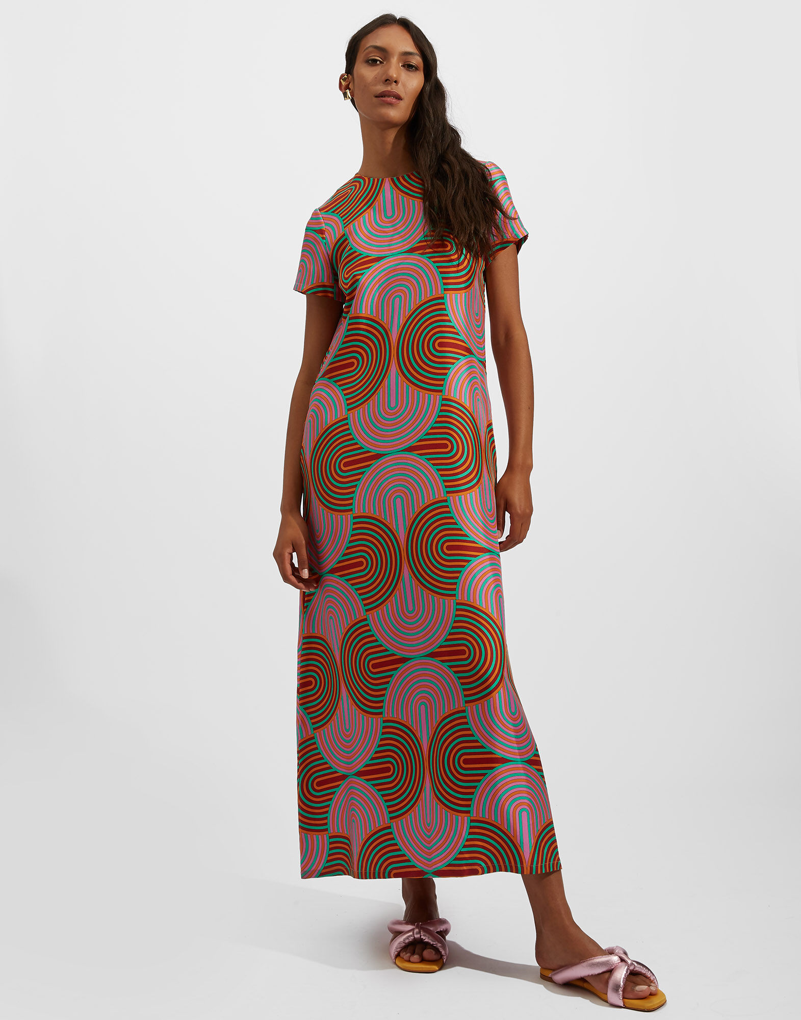 Silk deals swing dress