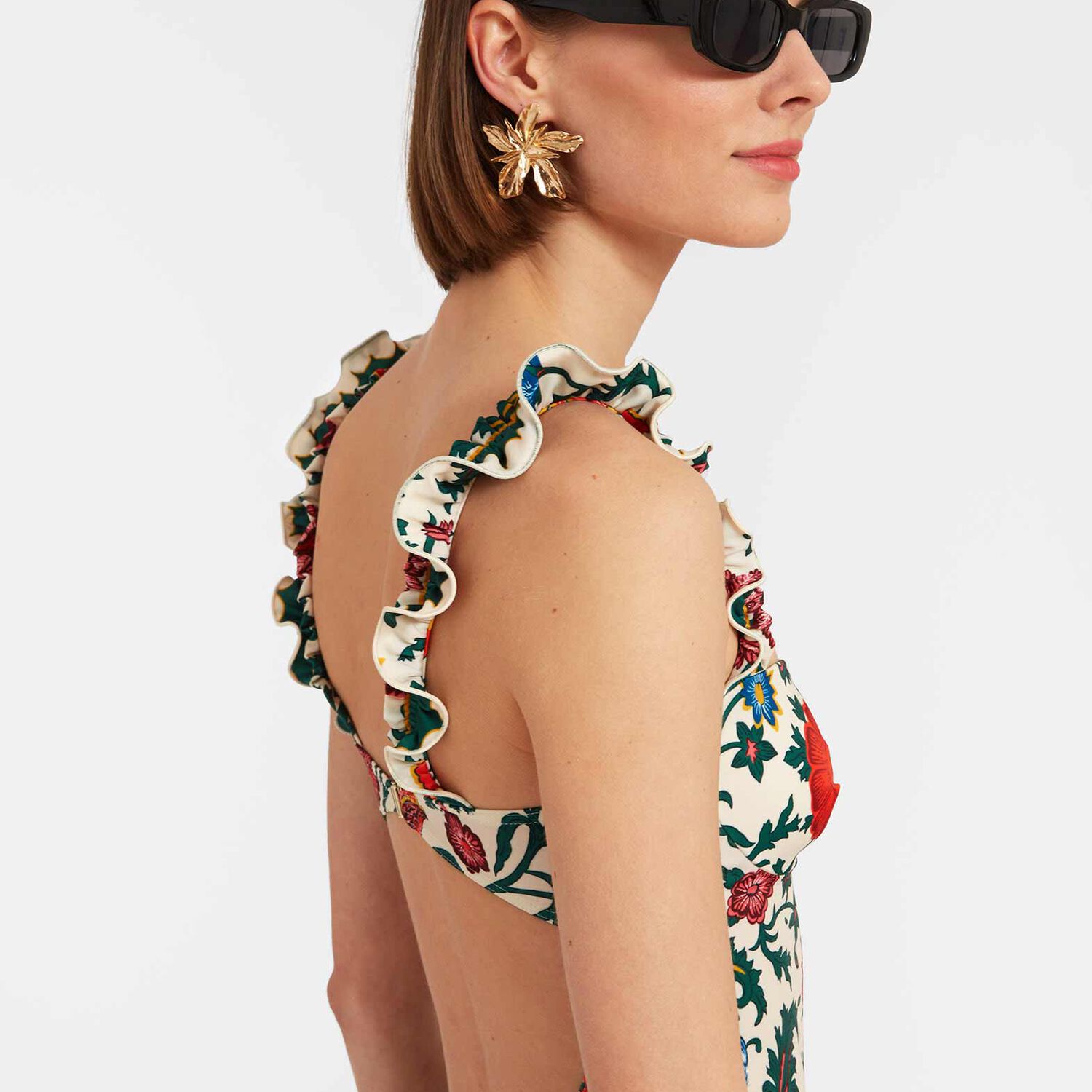 La Doublej Boop One-piece Swimsuit In Dragonflower Mini In Dragonflower Mini Multicolor