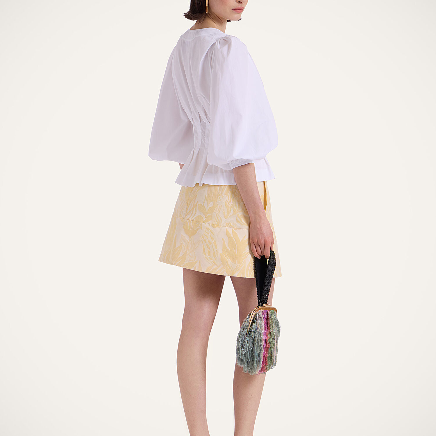 La Doublej Short Skirt In Iris Yellow