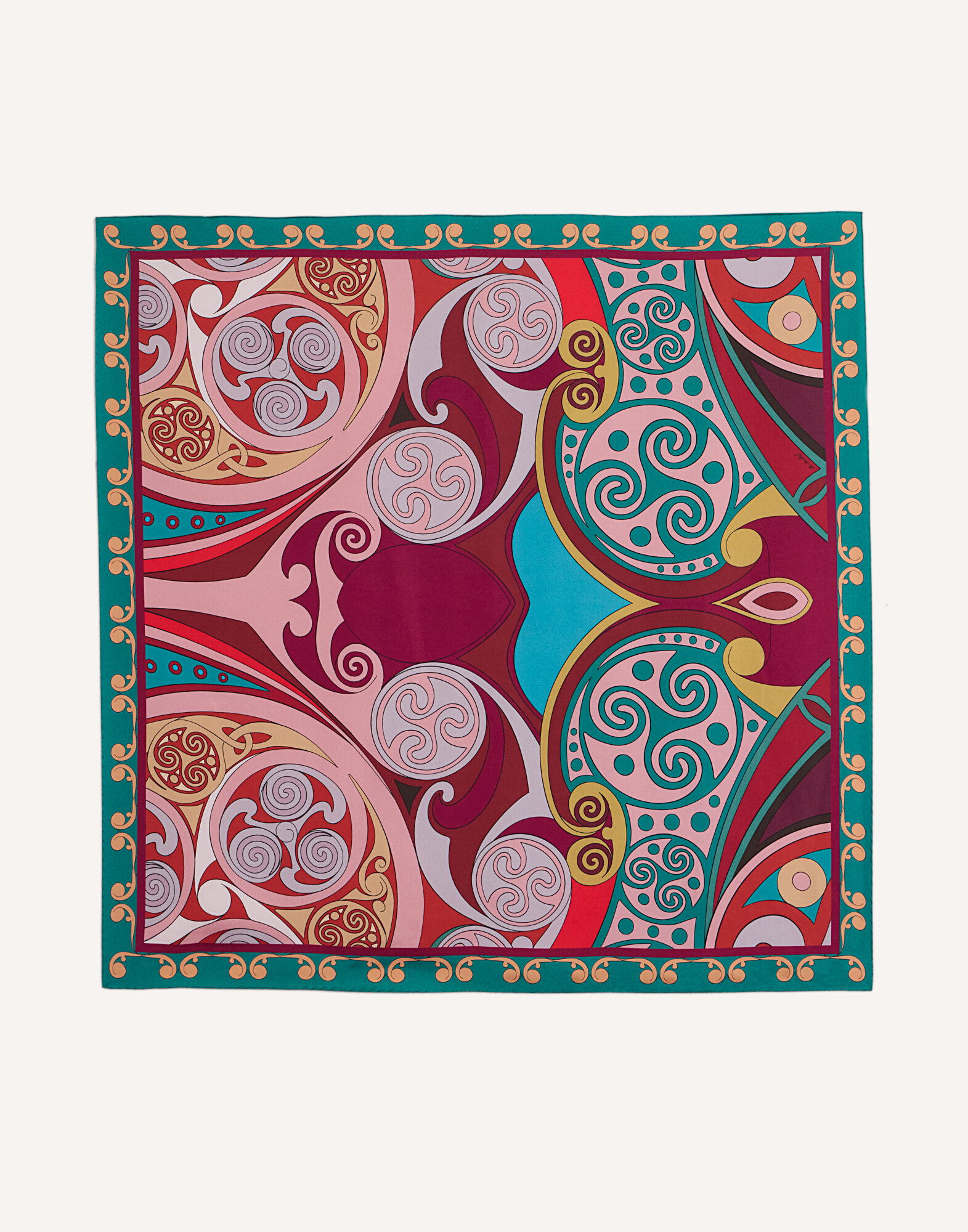 La DoubleJ Foulard 90 Alchemy Plac&eacute;e Dark Red SCA0067SIL006ALC03RE07