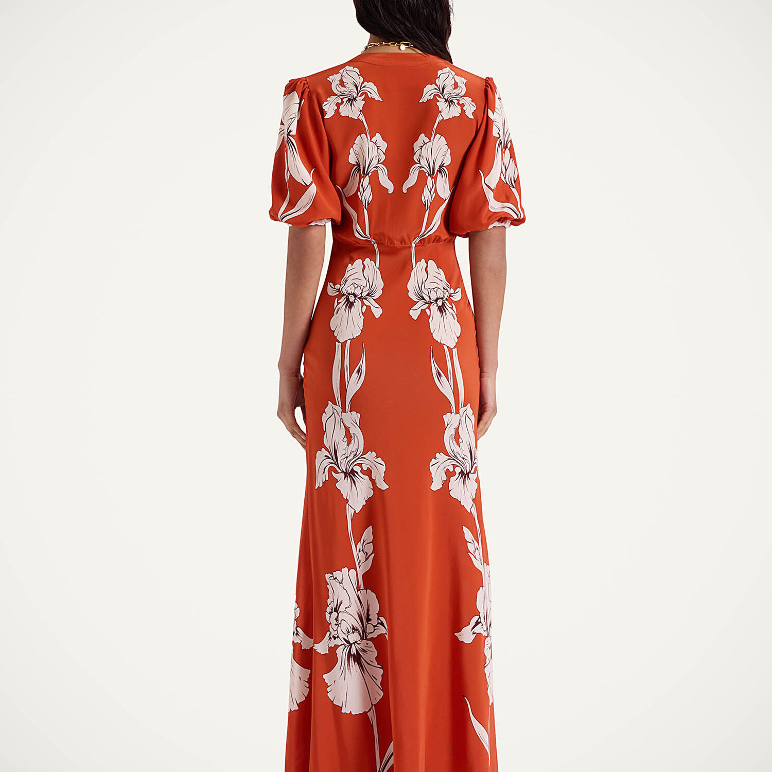 Shop La Doublej Marlene Dress In Iris Placée Dark Orange