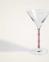 La DoubleJ Bamboo Martini Glasses Set Of 2 La DoubleJ Bamboo Martini Glasses Set Of 2 Solid Pink GLA0051GLS002SOLIDPI01