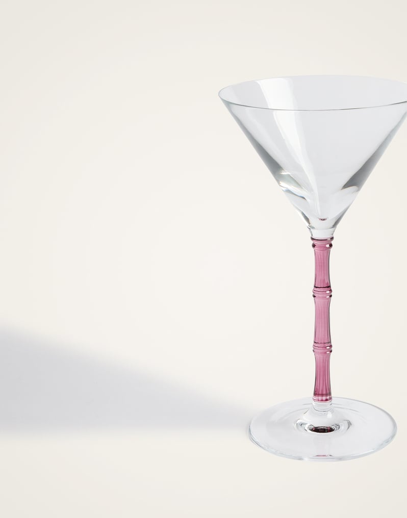 La DoubleJ Bamboo Martini Glasses Set Of 2 La DoubleJ Bamboo Martini Glasses Set Of 2 Solid Pink GLA0051GLS002SOLIDPI01