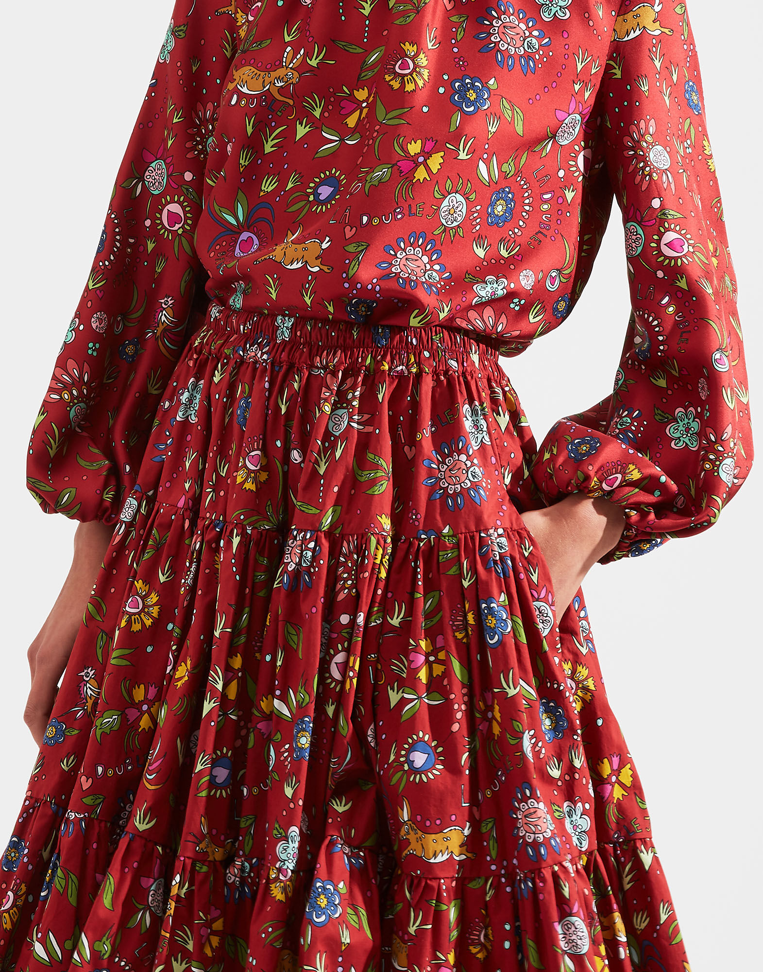 LaDoubleJ Love Skirt Babe Bordeaux SKI0038COT001BAB0004