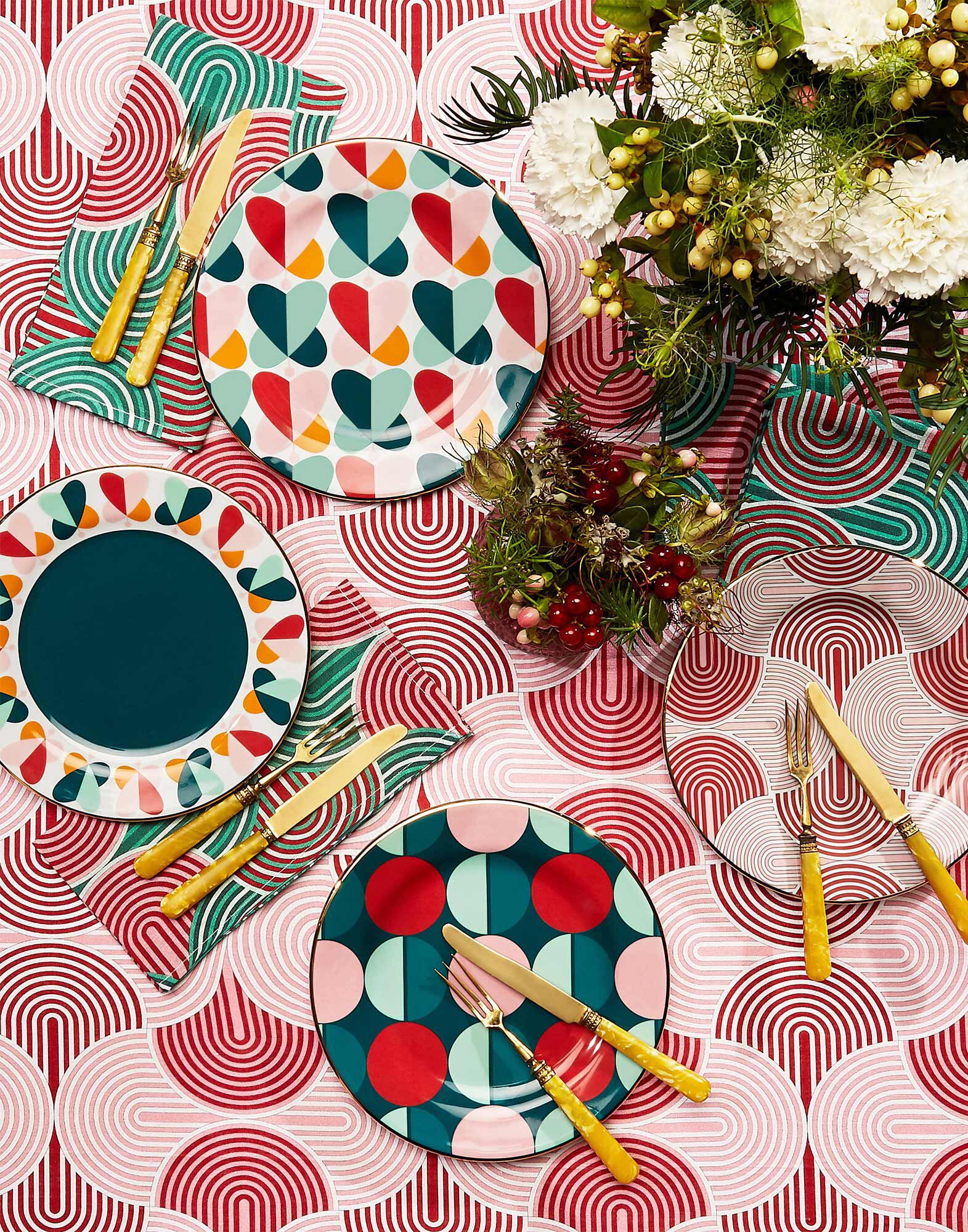 La DoubleJ Dessert Plate Set of 2 Farfalle Ring DIS0048CER001FAR0005