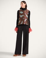 La DoubleJ Loose Pants La DoubleJ Loose Pants Solid Black TRO0135WOL035SOLIDBL01