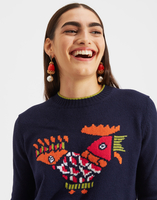 LaDoubleJ Intarsia Crew Neck LaDoubleJ Intarsia Crew Neck Blu PUL0004KNI001BLU0001