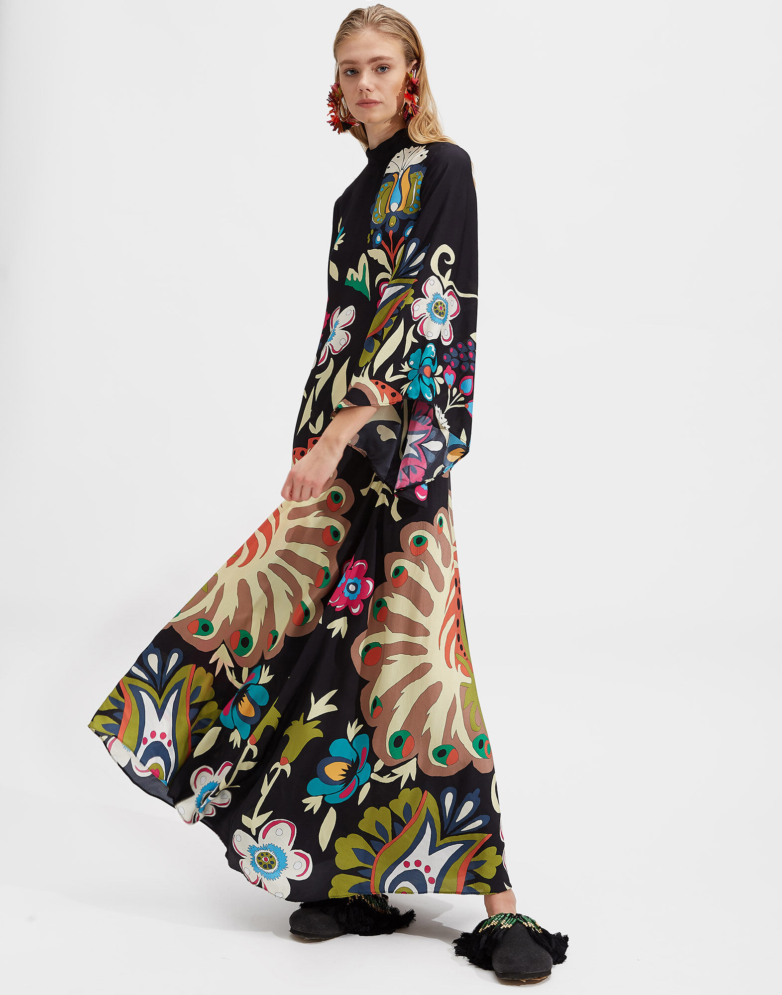 La DoubleJ Magnifico Dress Peacock Plac&eacute;e DRE0232VIS004PEA0001